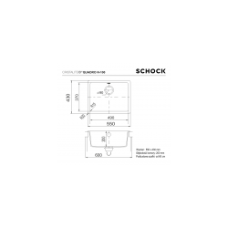 Zlewozmywak Schock QUADRO N-100 Alpina CRISTALITE+